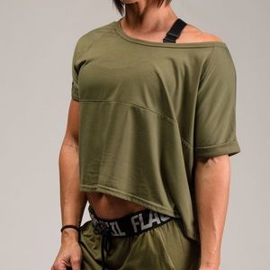 Flag Nor Fail Flowy Crop Tee